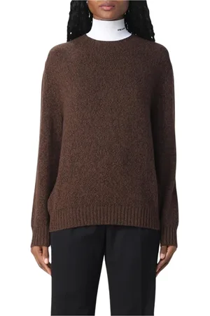 Prada Dames, Truien, Bruin, Maat: S Wol