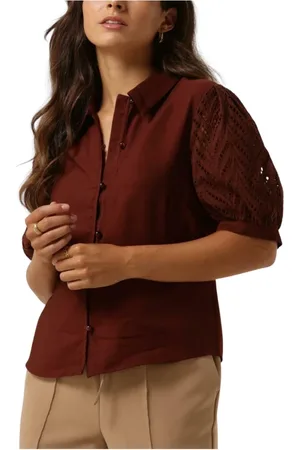 ANOTHER LABEL Dames, Blouses & Shirts, Bruin, Maat: S