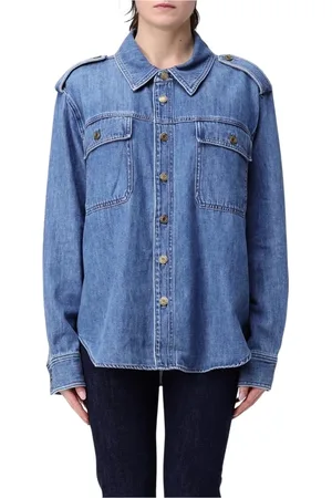 Michael Kors Dames, Blouses & Shirts, Blauw, Maat: XL Denim