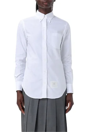 Thom Browne Dames, Blouses & Shirts, Wit, Maat: S Katoen