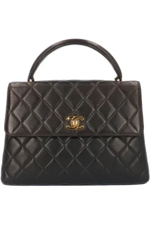 CHANEL Dames, Pre-owned, Zwart, Maat: ONE Size Leer