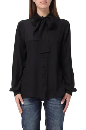 Palm Angels Dames, Blouses & Shirts, Zwart, Maat: XS Zijde