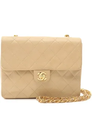 CHANEL Dames, Pre-owned, Bruin, Maat: ONE Size Leer