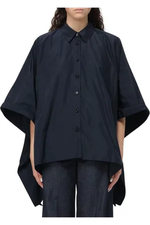 Aspesi Dames, Blouses & Shirts, Zwart, Maat: S Polyamide