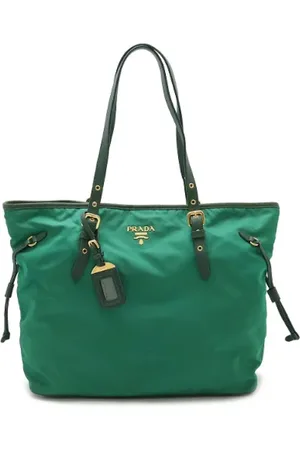 Prada Dames, Pre-owned, Groen, Maat: ONE Size Leer