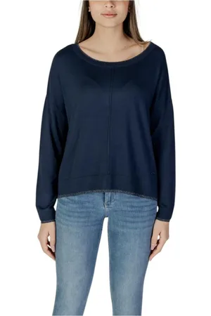 Liu Jo Dames, Truien, Blauw, Maat: S Viscose
