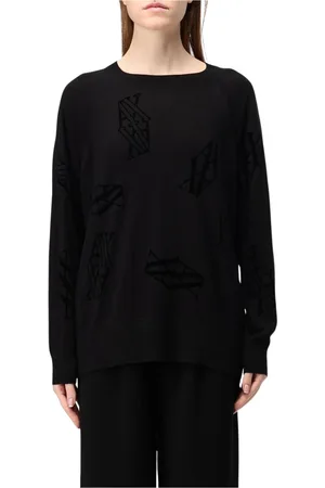 Armani Exchange Dames, Truien, Zwart, Maat: M Wol