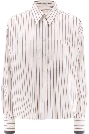 Brunello Cucinelli Dames, Blouses & Shirts, Veelkleurig, Maat: XS Katoen