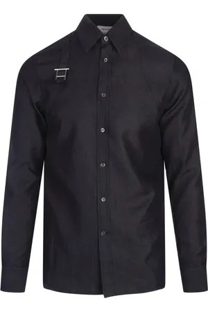 Alexander McQueen Heren, Overhemden, Blauw, Maat: M Denim