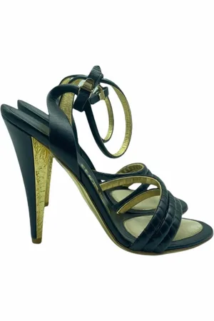 Salvatore Ferragamo Dames, Schoenen, Groen, Maat: 39 EU Leer