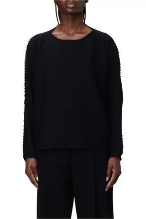 Issey Miyake Dames, Truien, Zwart, Maat: M Poliester