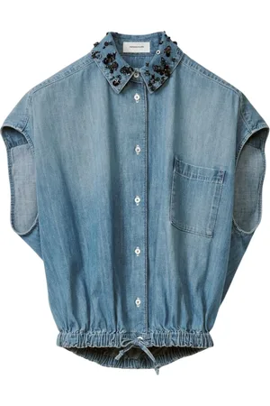 Fabiana Filippi Dames, Blouses & Shirts, Blauw, Maat: M Denim