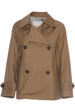 Max Mara Dames, Jassen, Bruin, Maat: S Katoen