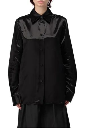Jil Sander Dames, Blouses & Shirts, Zwart, Maat: XS Satijn