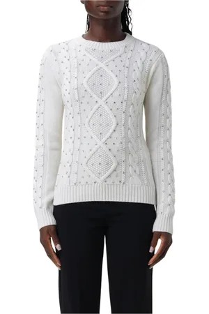 Max Mara Dames, Truien, Wit, Maat: M Wol