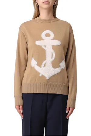 Max Mara Dames, Truien, Bruin, Maat: XS Wol
