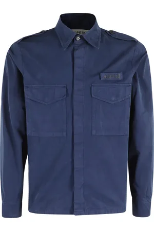 Aspesi Heren, Jassen, Blauw, Maat: M Katoen