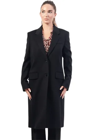 HUGO BOSS Dames, Mantels, Zwart, Maat: XL Wol