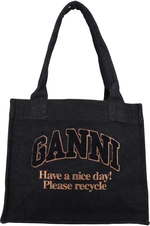 Ganni Dames, Tassen, Zwart, Maat: ONE Size Denim