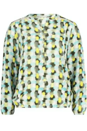 Betty & Co Dames, Blouses & Shirts, Blauw, Maat: 2XL