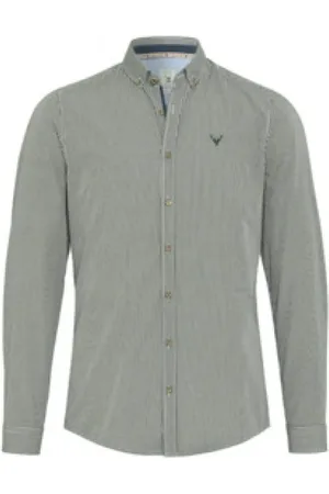 Hatico Heren, Overhemden, Groen, Maat: 2XL