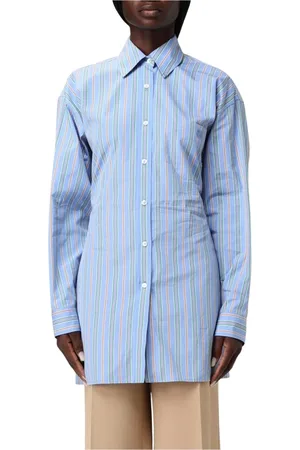 Etro Dames, Blouses & Shirts, Blauw, Maat: S Katoen