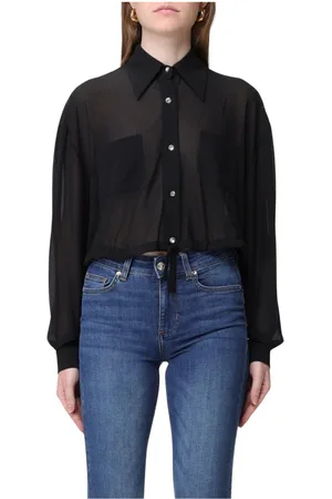 Liu Jo Dames, Blouses & Shirts, Zwart, Maat: M Poliester