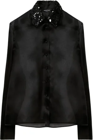 Fabiana Filippi Dames, Blouses & Shirts, Zwart, Maat: M Zijde