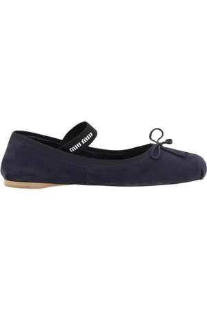 Miu Miu Dames, Schoenen, Blauw, Maat: 35 EU Suède