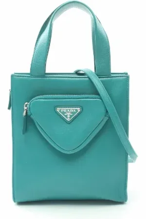 Prada Dames, Pre-owned, Groen, Maat: ONE Size Leer