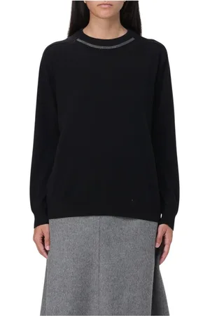 Brunello Cucinelli Dames, Truien, Zwart, Maat: L Kasjmier