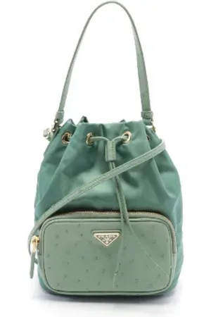 Prada Dames, Pre-owned, Groen, Maat: ONE Size Nylon