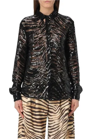 Roberto Cavalli Dames, Blouses & Shirts, Zwart, Maat: XS