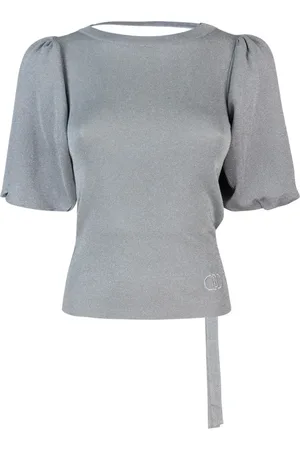 Liu Jo Dames, Blouses & Shirts, Grijs, Maat: M Viscose