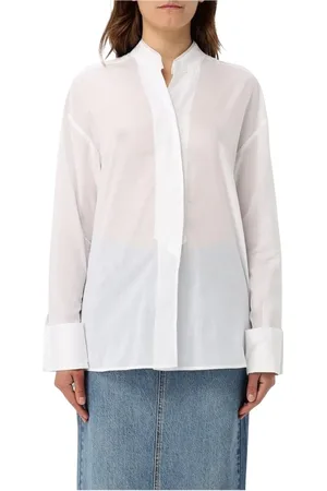 Blauer Dames, Blouses & Shirts, Wit, Maat: S Katoen