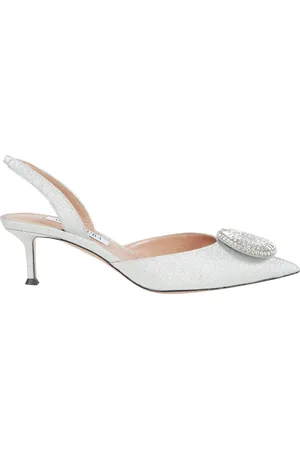 Aquazzura Dames, Schoenen, Grijs, Maat: 37 EU