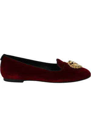Dolce & Gabbana Dames, Schoenen, Rood, Maat: 35 1/2 EU Velours