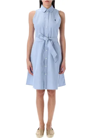 Ralph Lauren Dames, Jurken, Blauw, Maat: XS Katoen