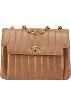 CHANEL Dames, Pre-owned, Bruin, Maat: ONE Size Leer