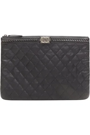 CHANEL Dames, Pre-owned, Zwart, Maat: ONE Size Leer