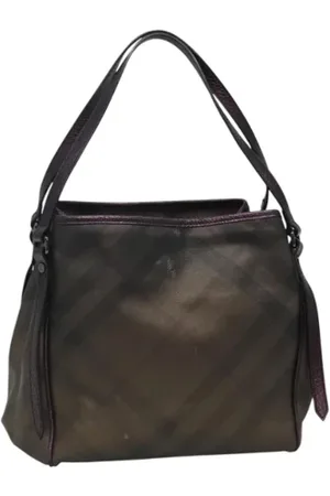 Burberry Dames, Pre-owned, Bruin, Maat: ONE Size Leer