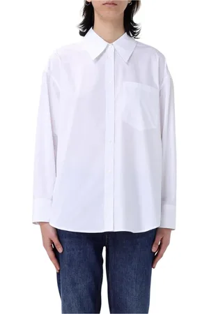 Dondup Dames, Blouses & Shirts, Wit, Maat: M Katoen