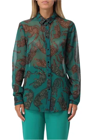 Roberto Cavalli Dames, Blouses & Shirts, Groen, Maat: XS Poliester