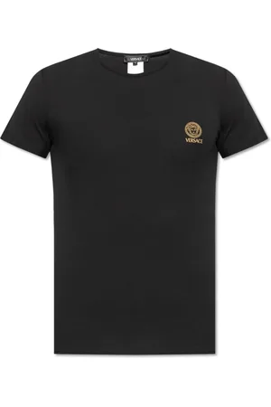 VERSACE Heren, Tops, Zwart, Maat: M Katoen