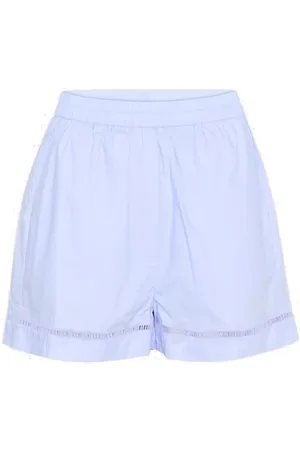 INWEAR Dames, Korte broeken, Blauw, Maat: XL Katoen