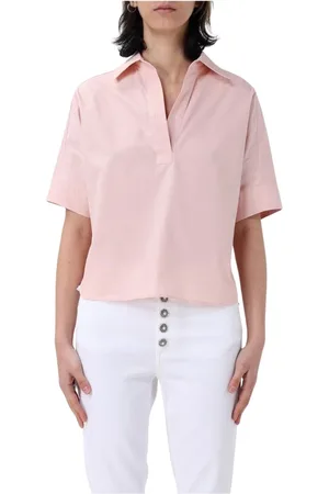 Dondup Dames, Blouses & Shirts, Roze, Maat: L Katoen