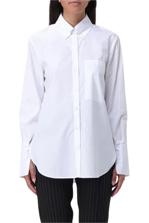 Patrizia Pepe Dames, Blouses & Shirts, Wit, Maat: S Katoen