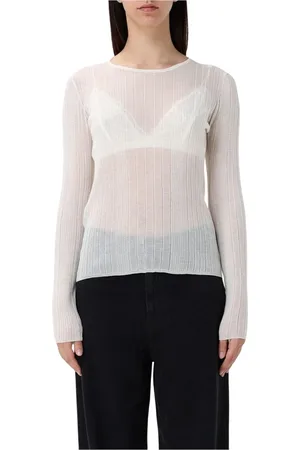 Pinko Dames, Truien, Wit, Maat: S Viscose