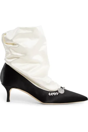 Manolo Blahnik Dames, Schoenen, Zwart, Maat: 38 EU Satijn