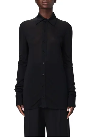 Saint Laurent Dames, Blouses & Shirts, Zwart, Maat: S Zijde